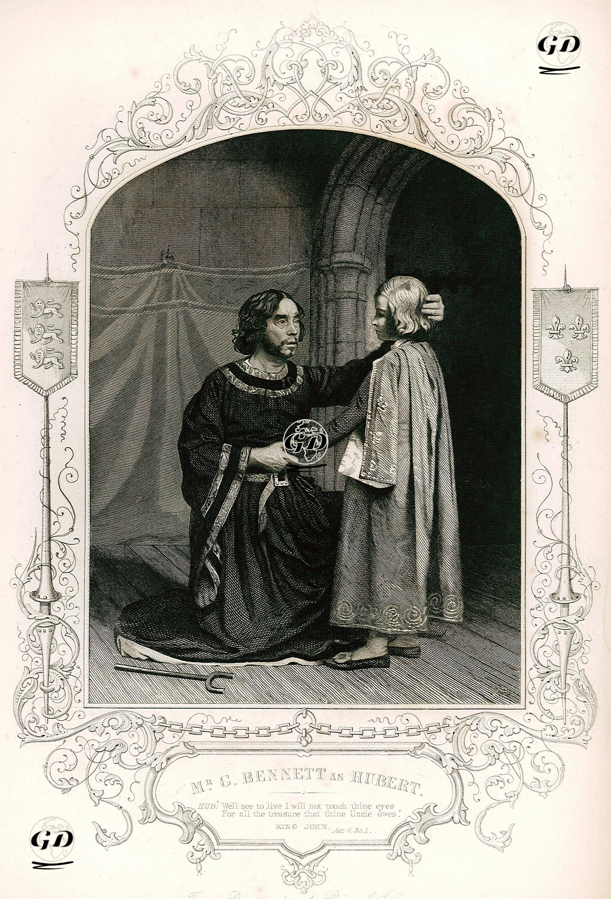 Mr. G.Bennett As Hubert, Act. 4 Sc. 1(The Life And Death Of King John)  - Paine of Islington (photographers) - 1850