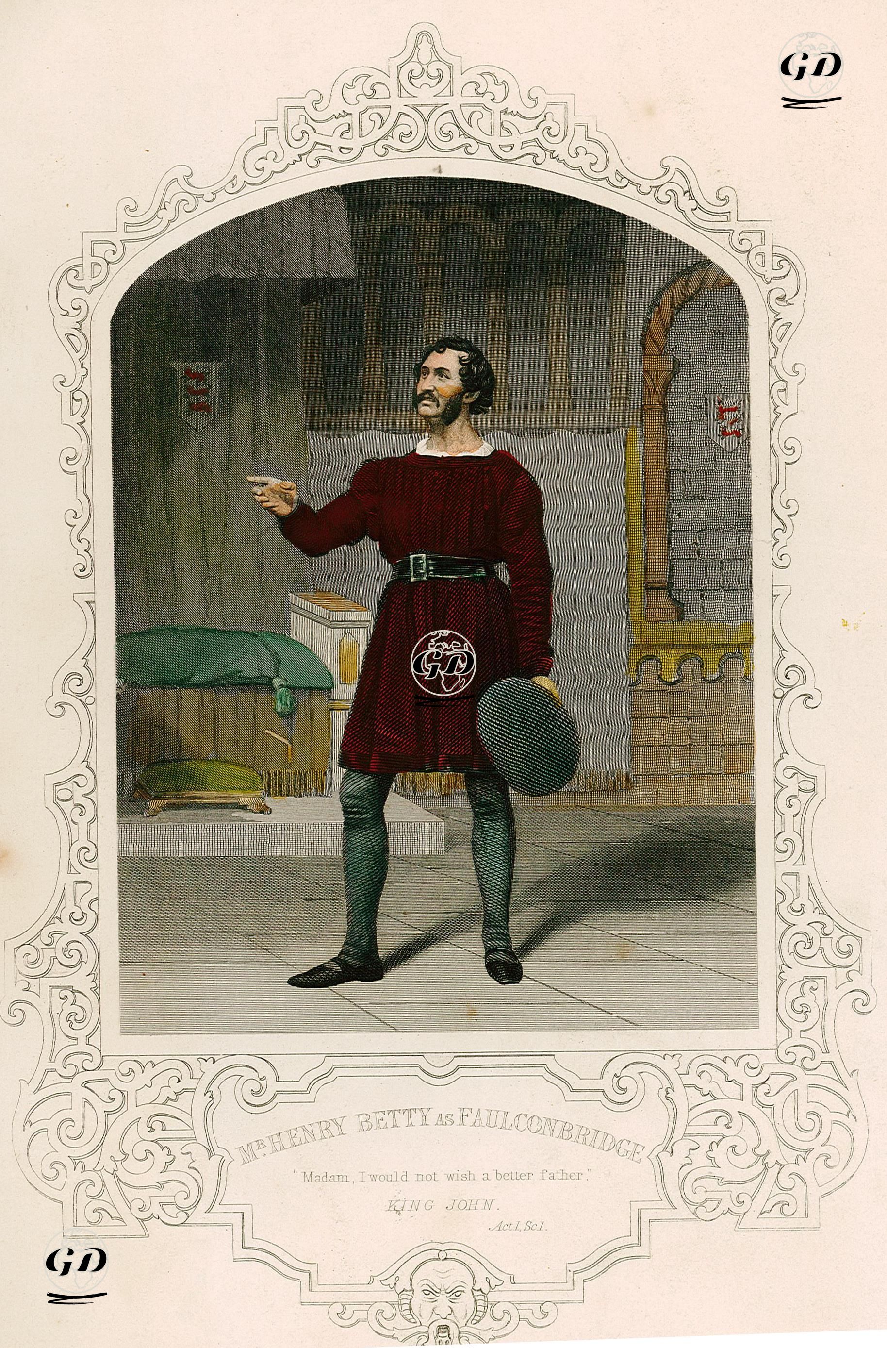 Mr. Henry Betty As Faulconbridge, Act. 1 Sc. 1(The Life And Death Of King John)  - Paine of Islington (photographers) - 1850