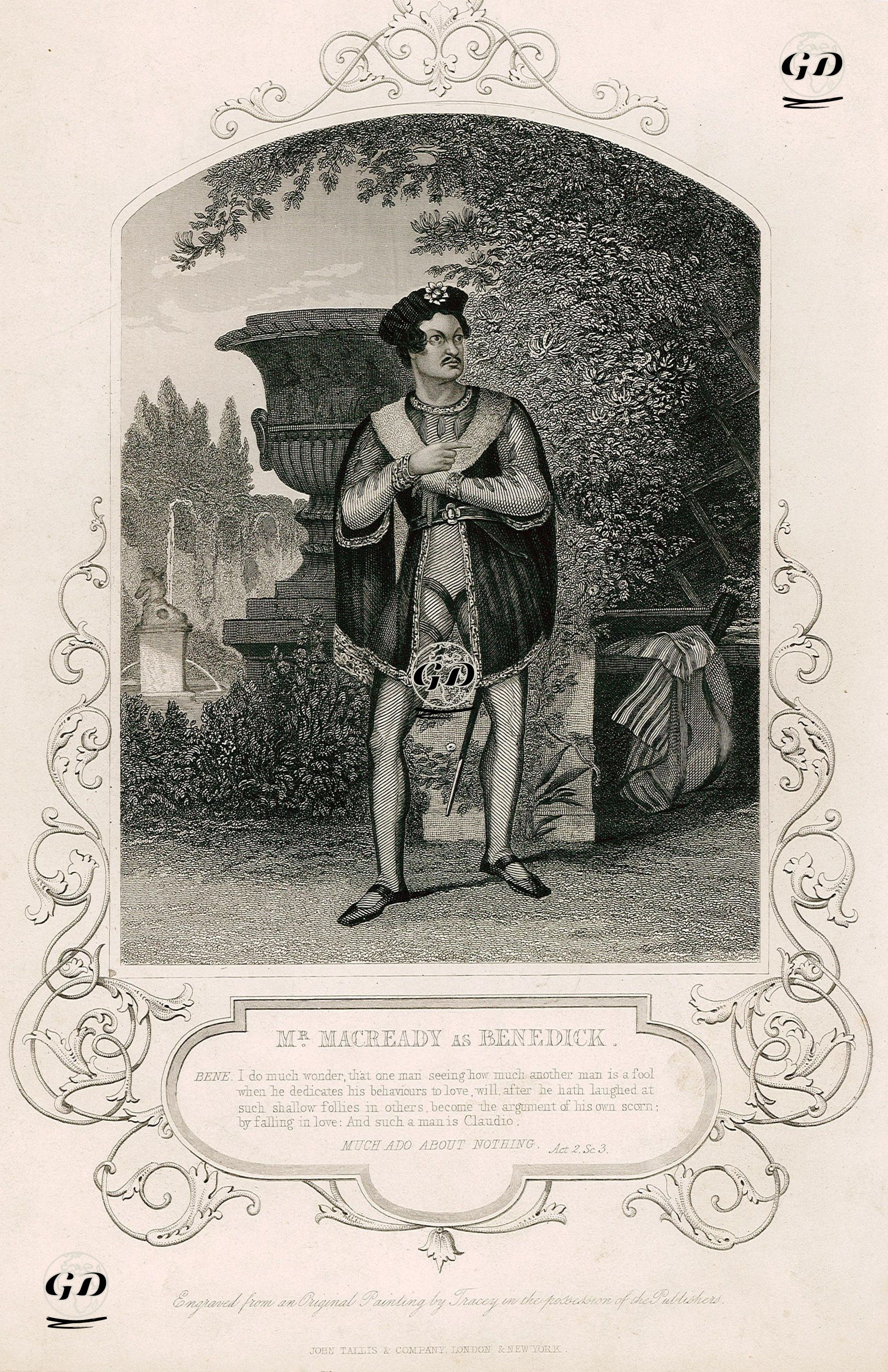 Mr. Macready As Benedick, Act. 2 Sc. 3 (Much Ado About Nothing) -  - 1850