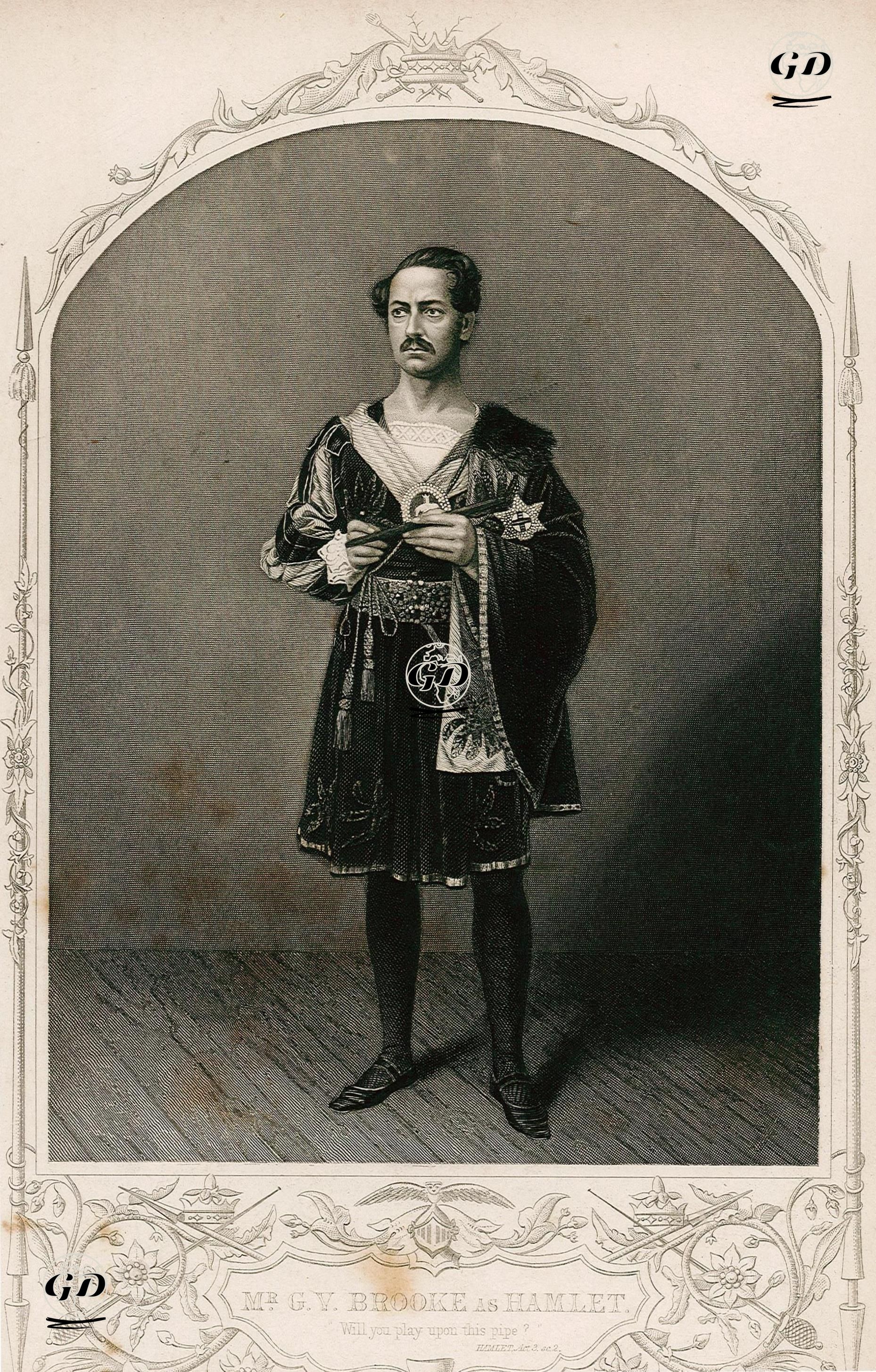 Mr. G.V. Brooke As Hamlet, Act. 3 Sc. 2(Hamlet)  -  - 1850