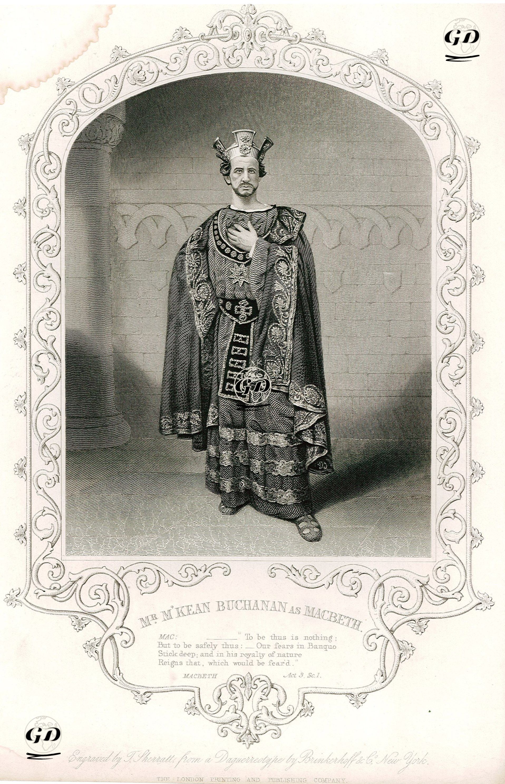 Mr. M'Kean Buchanan As Macbeth, Act. 3 Sc. 1(Macbeth)   - Brinkerhoff - 1850