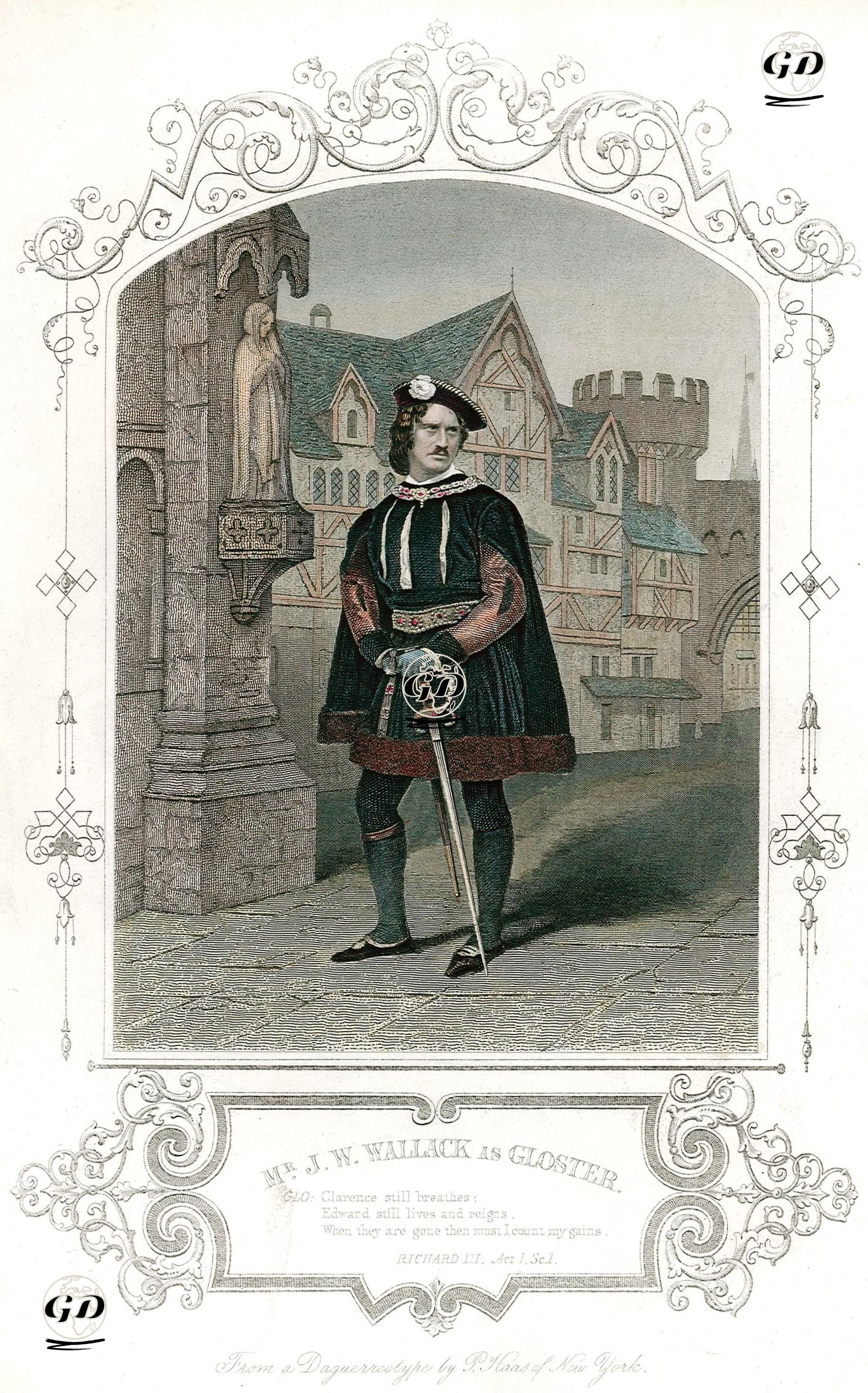 Mr. J.W.Wallack As Gloster, Act. 1 Sc. 1(The Tragedy Of King Richard III.)  - P.Haas - 1850