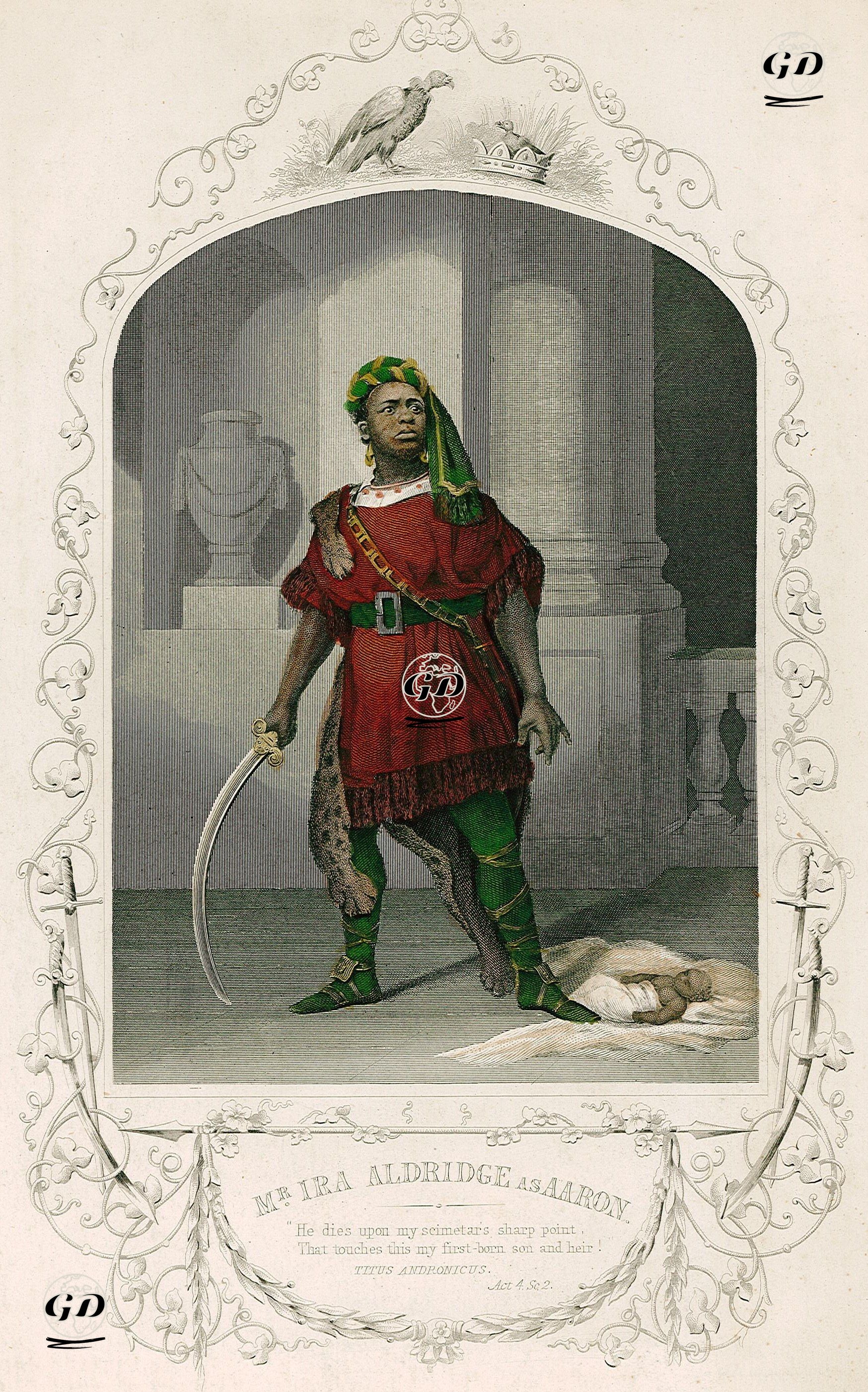 Mr. Ira Aldridge As Aaron, Act. 4 Sc. 2(Titus Andronicus)  -  - 1850's