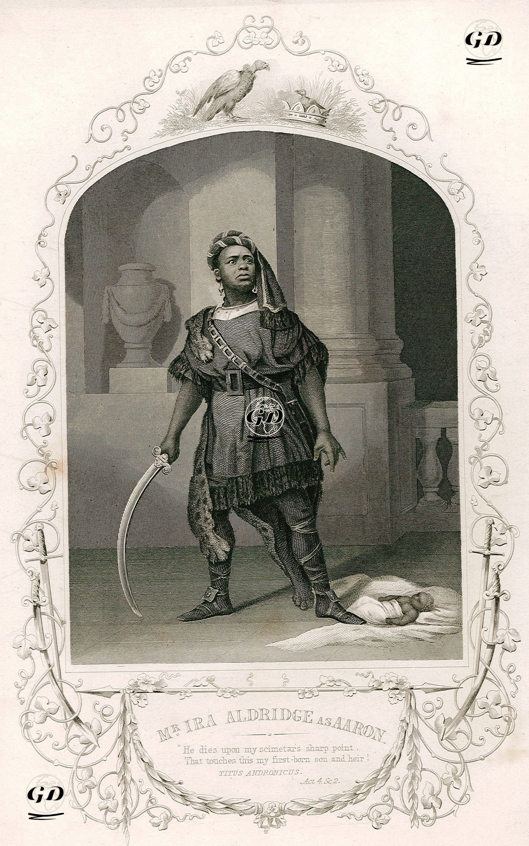Mr. Ira Aldridge As Aaron, Act. 4 Sc. 2(Titus Andronicus)  -  - 1850's