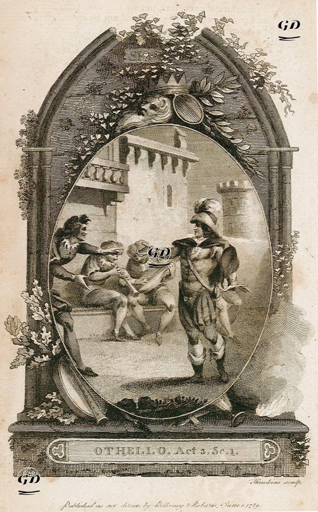 Othello, Act 3 Sc. 1  - Hankins - 1789