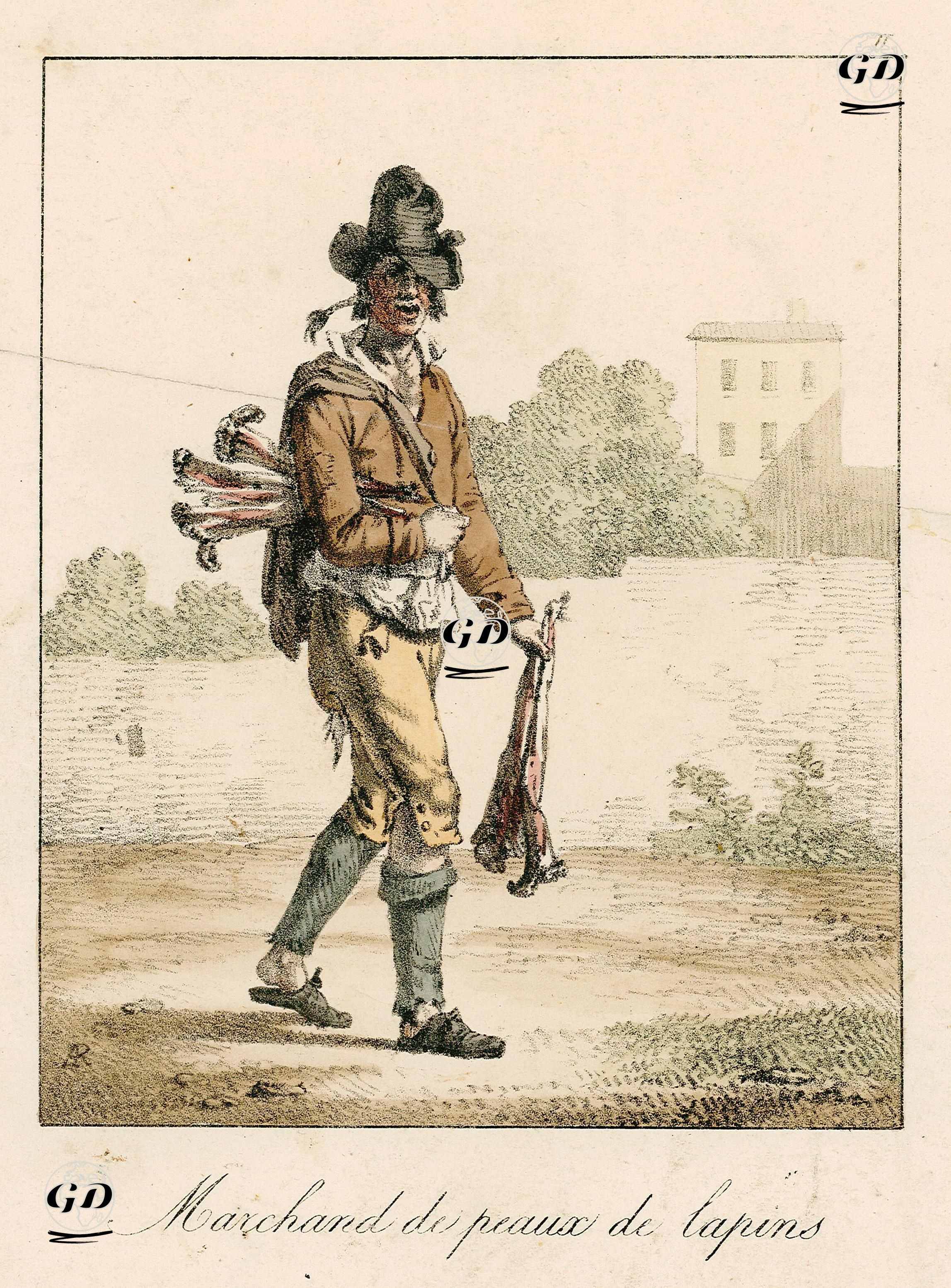 Tavşan Kürkü Satıcısı -  - 1800's