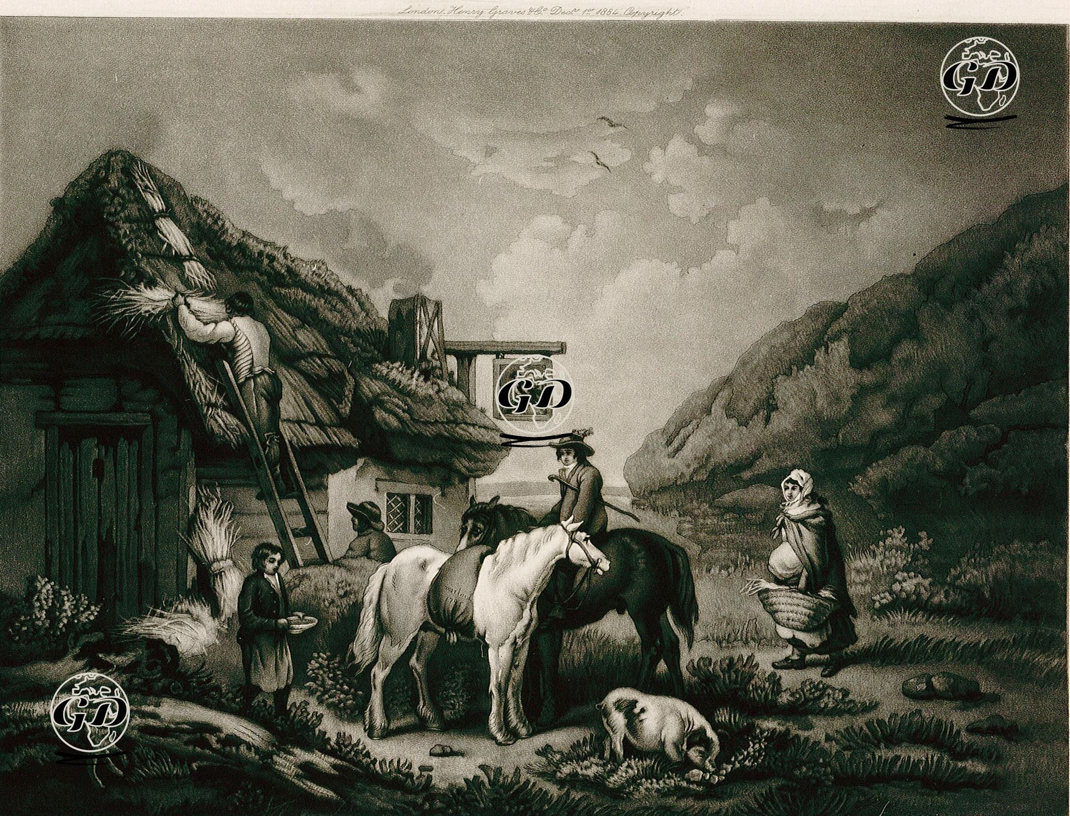 Saz Çatı Yapanlar - George Morland (1762-1804) - 1884
