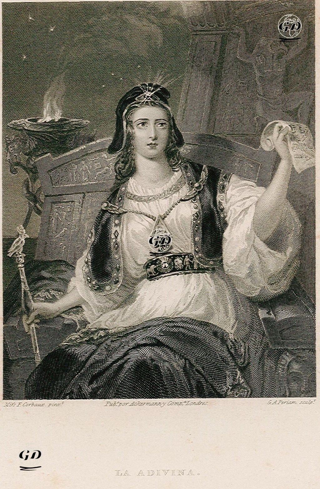 Büyücü Kadın (Falcı) - Fanny Corbaux (1812-1883) - 1840's-1850's