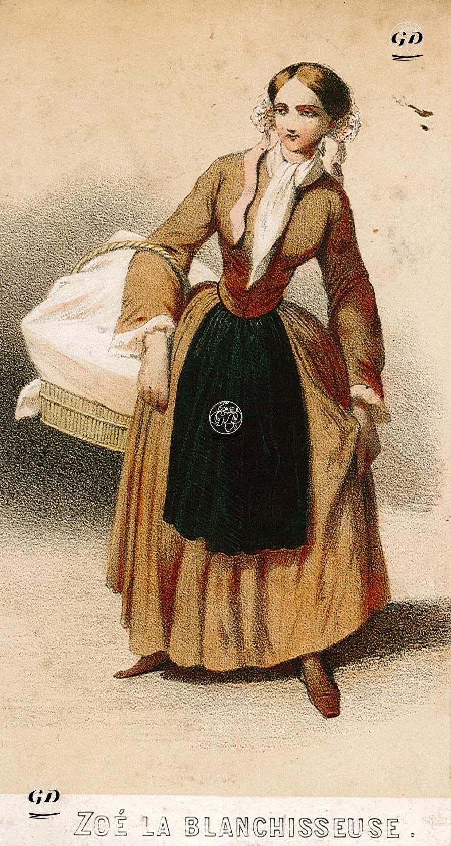 Çamaşırları Yıkayan Kadın -  - 1855-1856