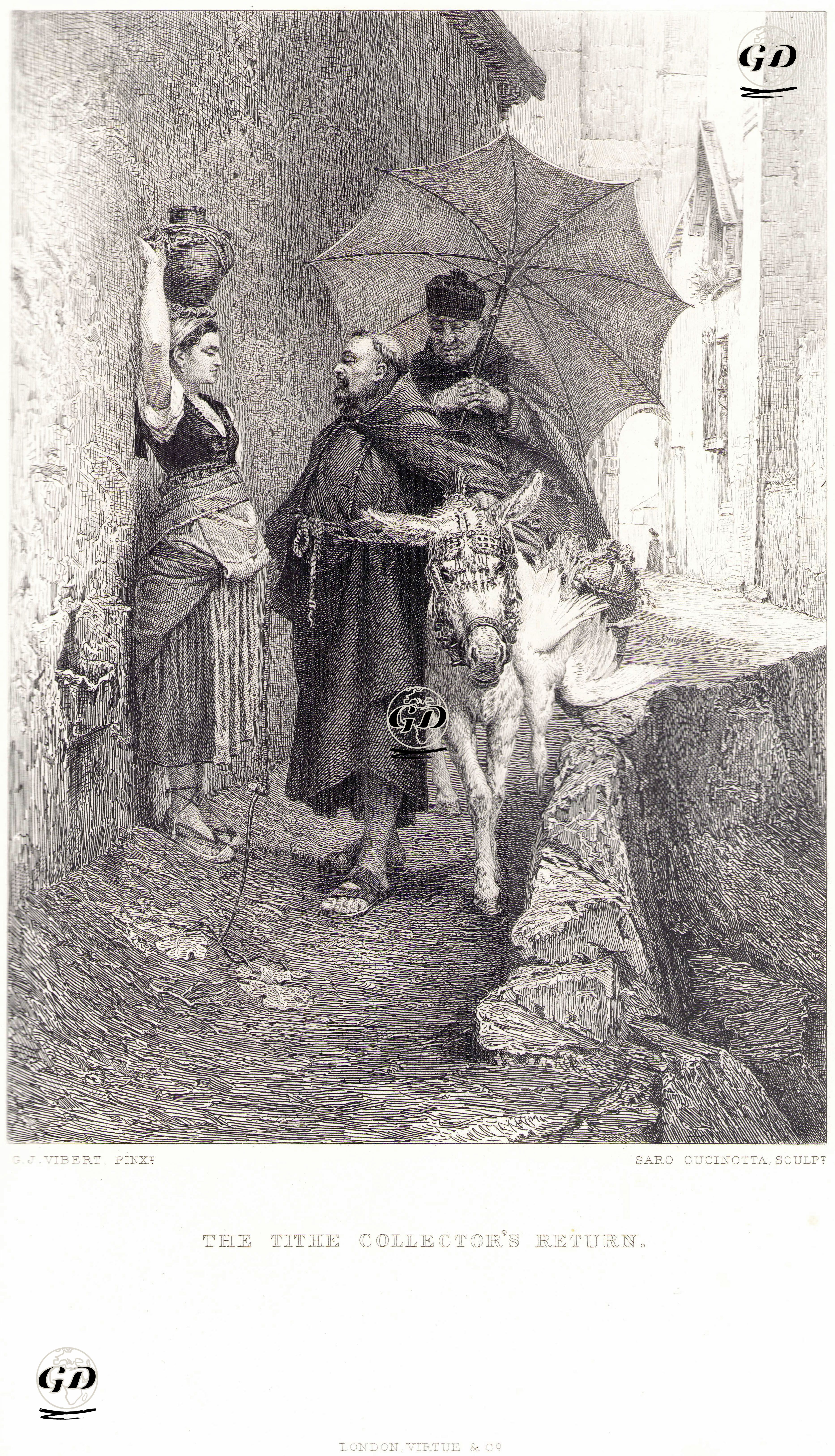 Kilise Vergilerini Toplayanın Dönüşü - Jehan Georges Vibert (1840-1902) - 1874
