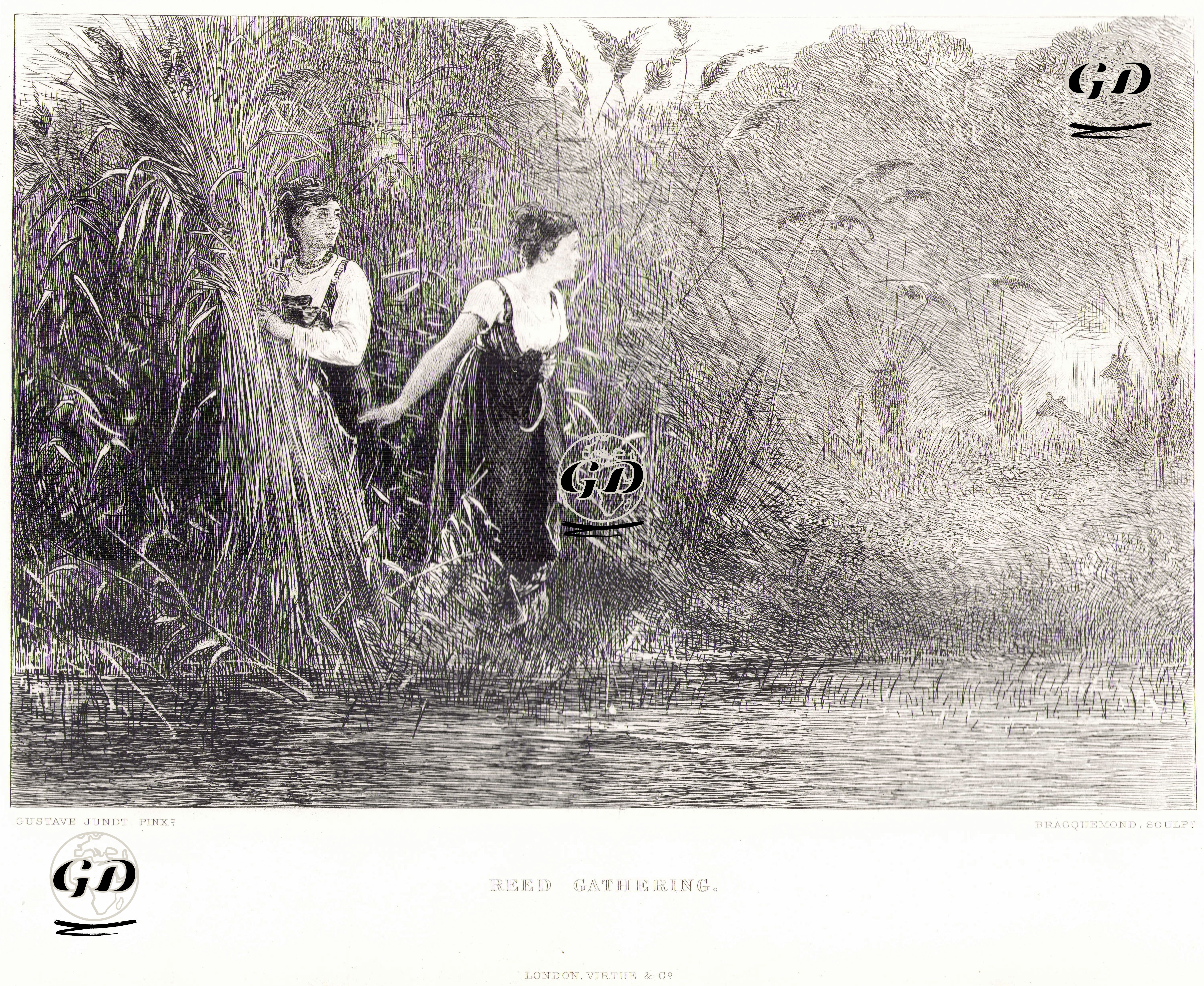 Kamış Toplayıcıları - Gustave Jundt (1830-1884) - 1874