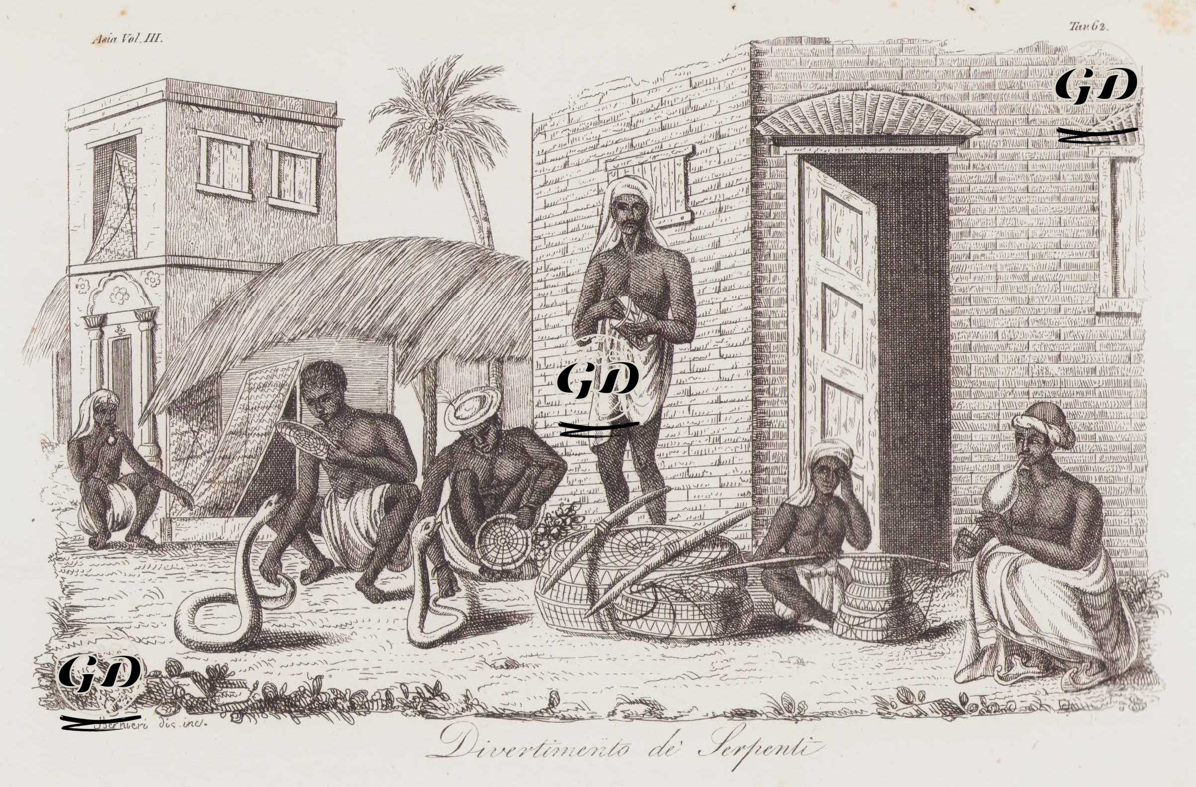 Yılan Oynatıcıları, Asya Cilt III Resim 62 -  - 1820's-1840's