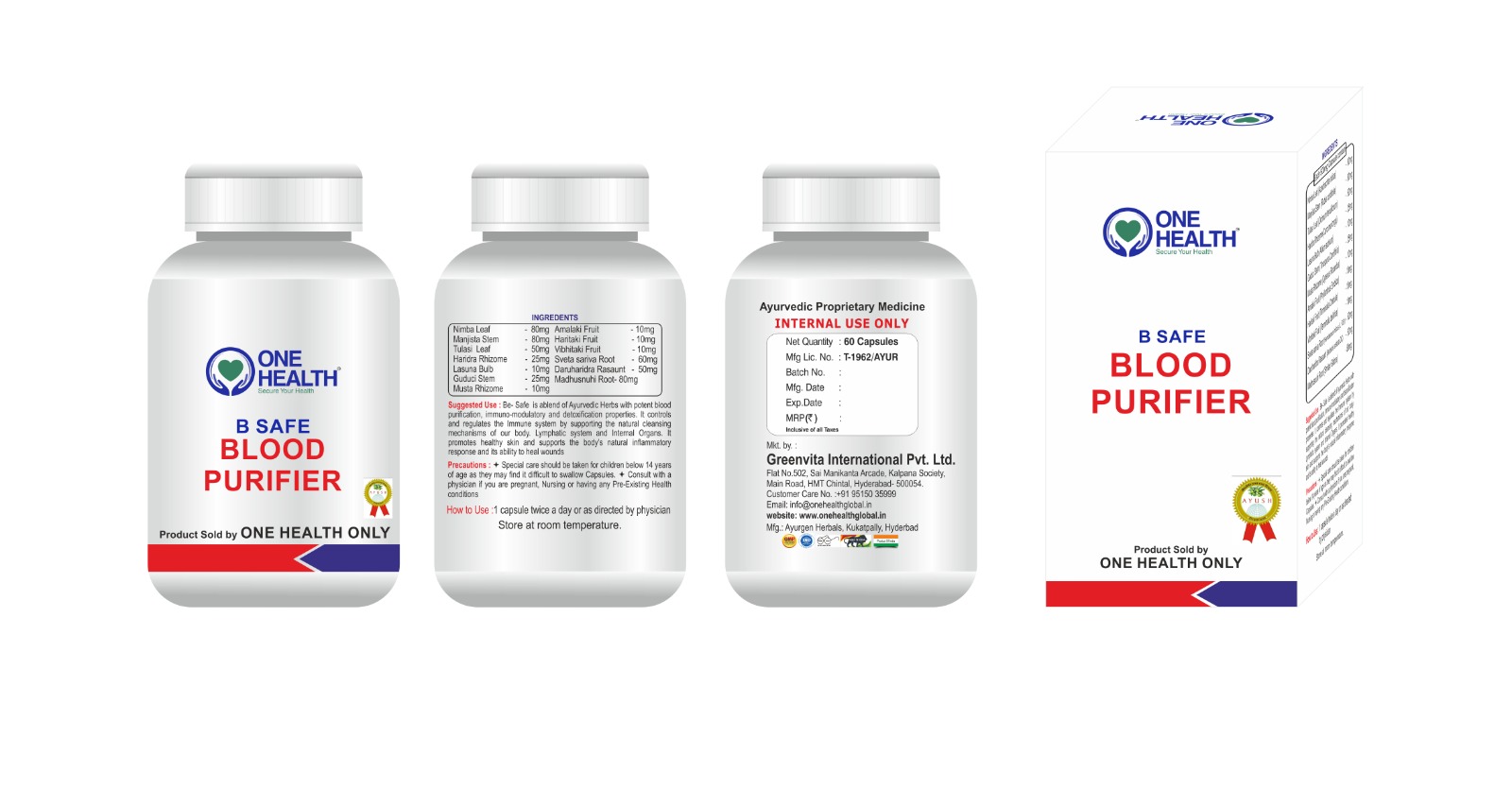 B-Safe Blood Purifier | Natural Detox & Skin Health Support | Ayurvedic Cleanser for Healthy Skin & Digestion |