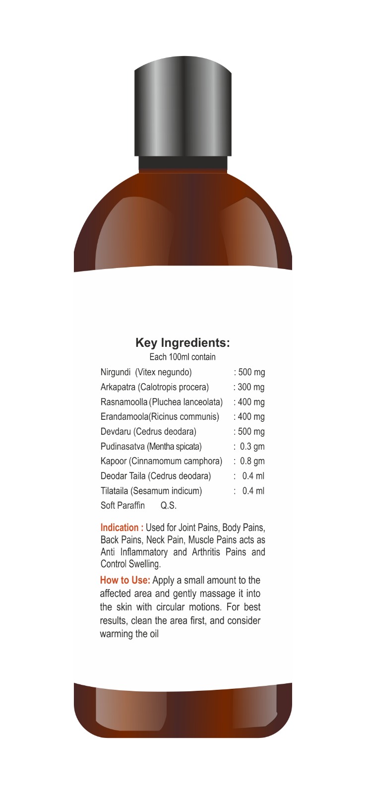 Ortho Gen Relax Pain Relief Oil | Ayurvedic Joint & Muscle Pain Care | Relief from Back Pain, Knee Pain & Body Aches |  4