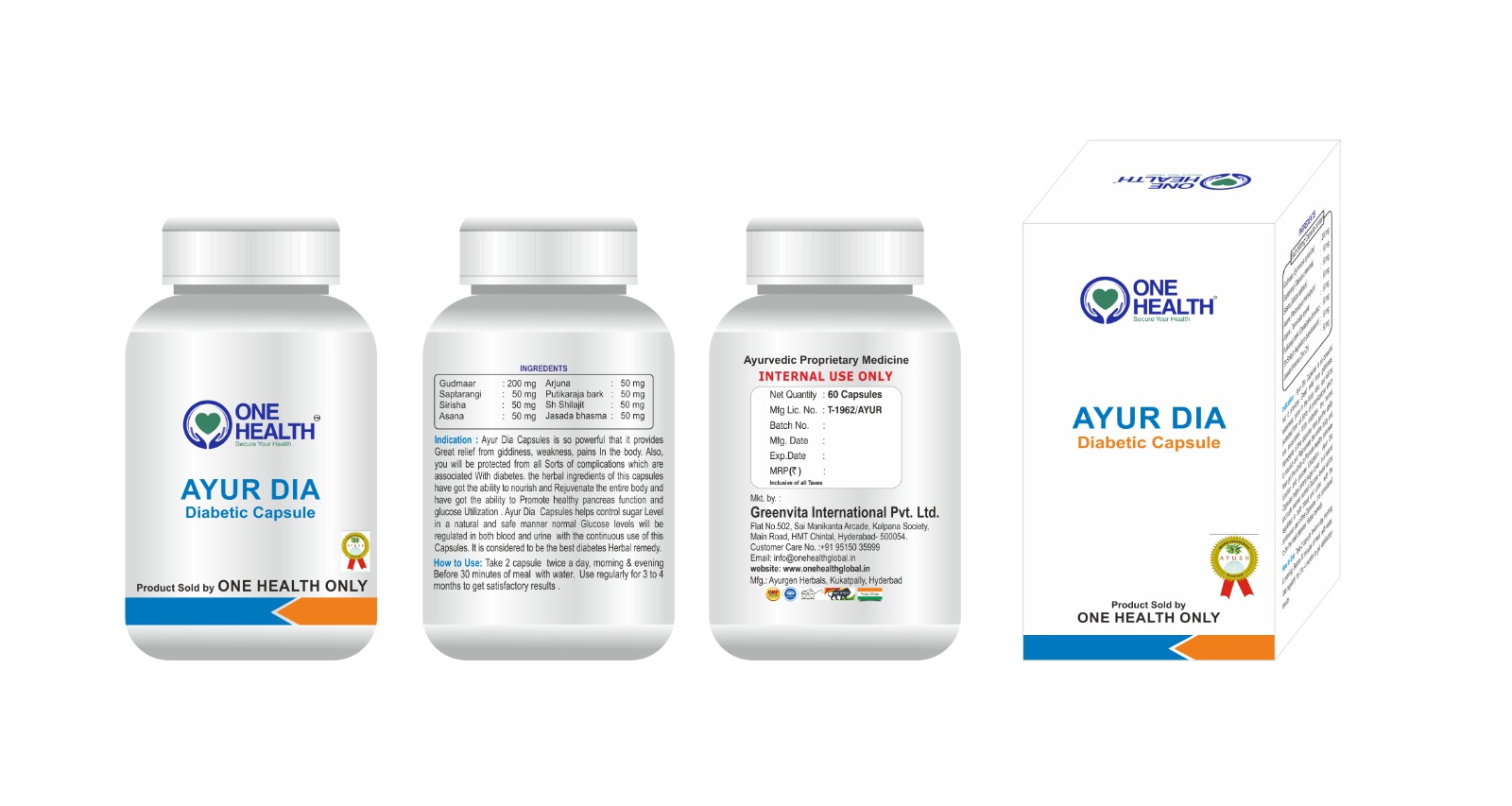 Ayur Dia – Ayurvedic Diabetic Care Capsules | Natural Blood Sugar Support | Herbal Formula for Glucose Management |  4