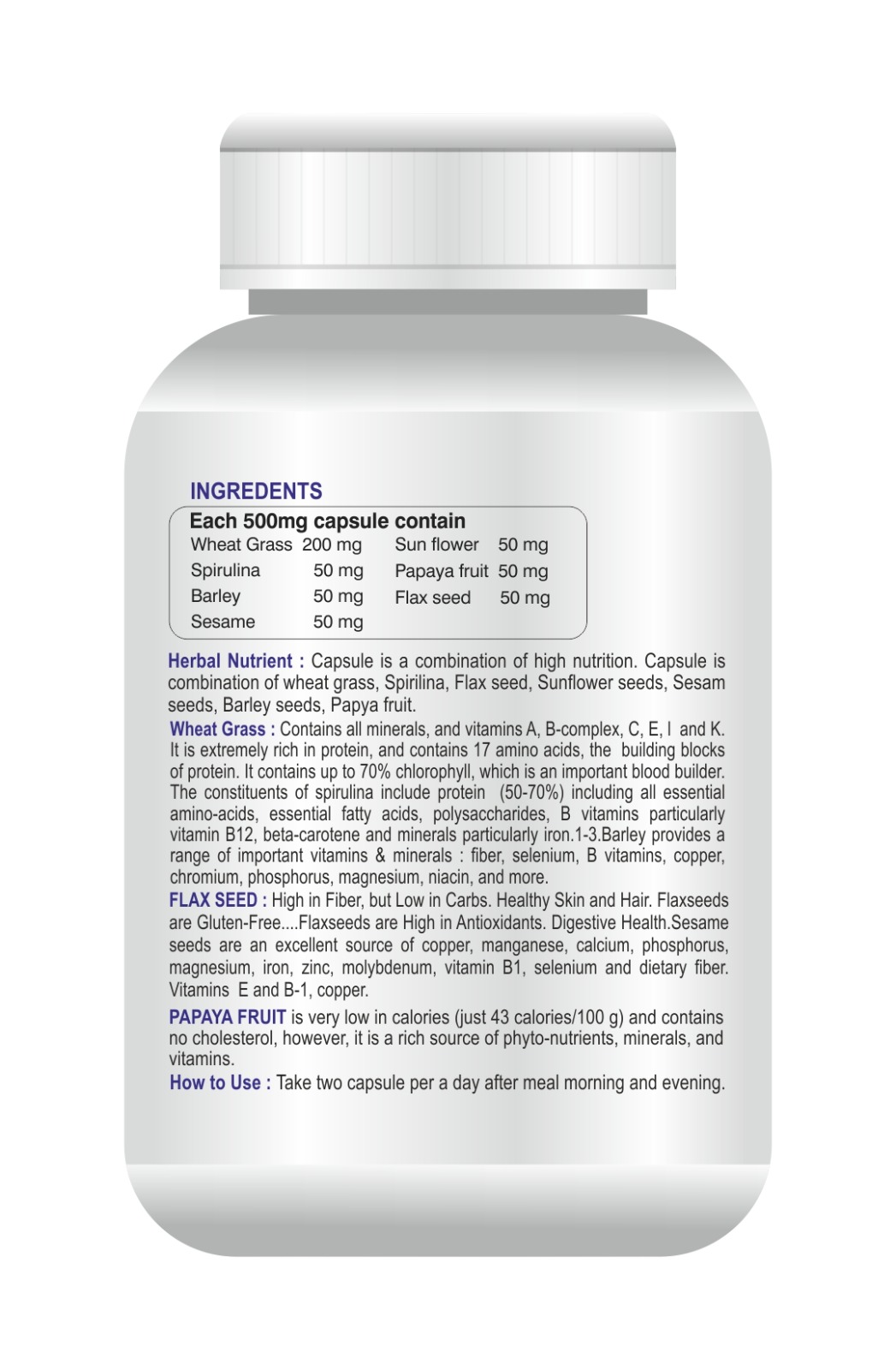 One Health – Immunity Booster | 100% Natural Ayurvedic Capsules | Energy and Wellness Support |  5