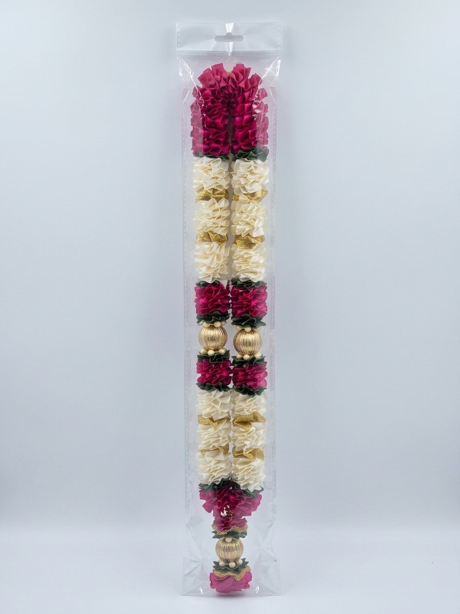 Artificial Flower Mala for God Photos mala 2 ft size