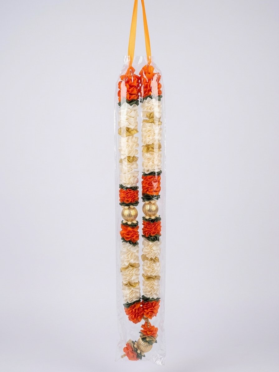 Artificial Flower Pooja Garland Mala. 2 ft mala