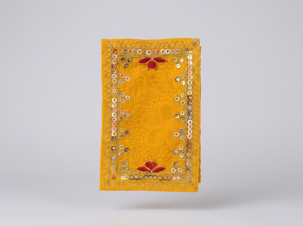 Yellow Pooja Aasan for God small size assan 20 rs size 3 *2 inch