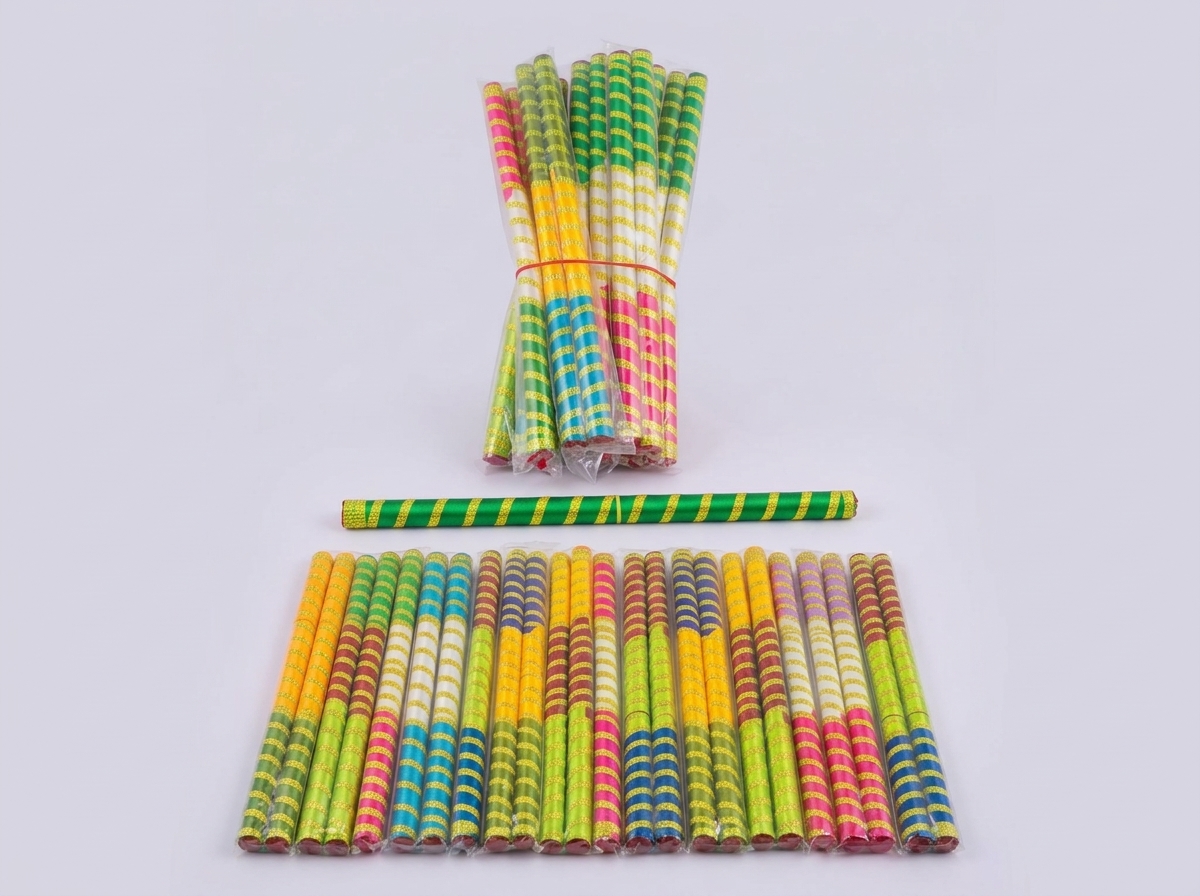 Colorful Wooden Dandiya Sticks Pair