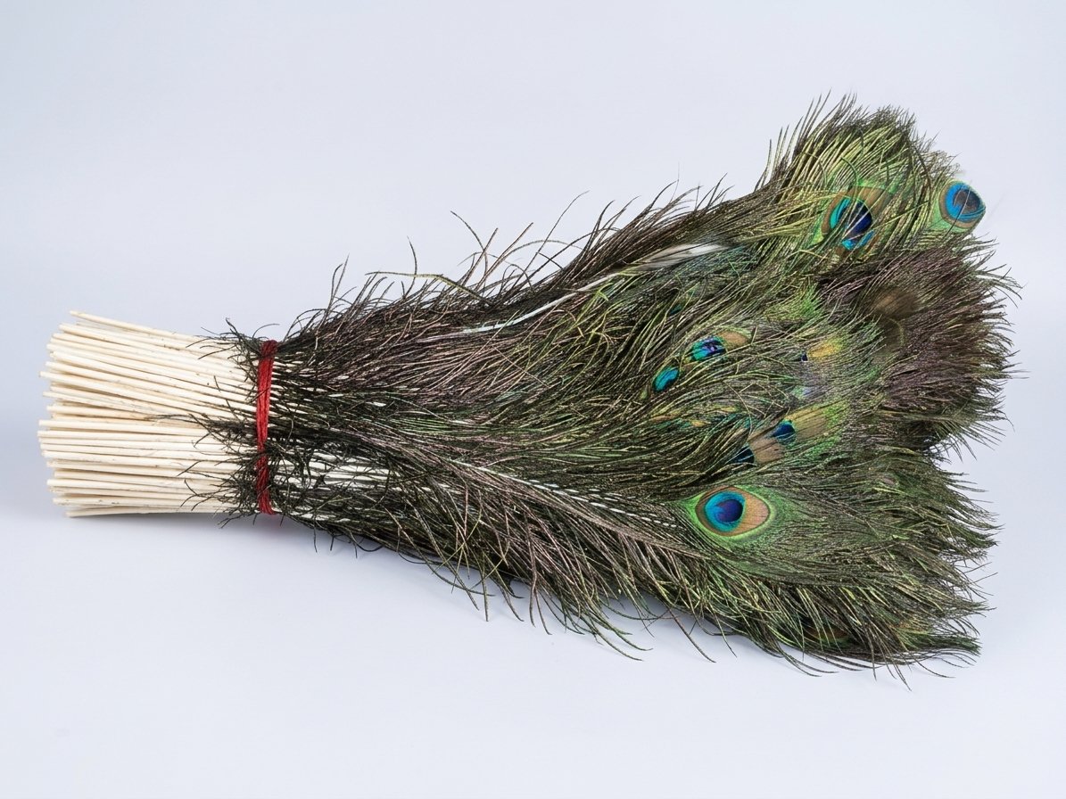 Natural Peacock Feather Mor Pankh Bundle