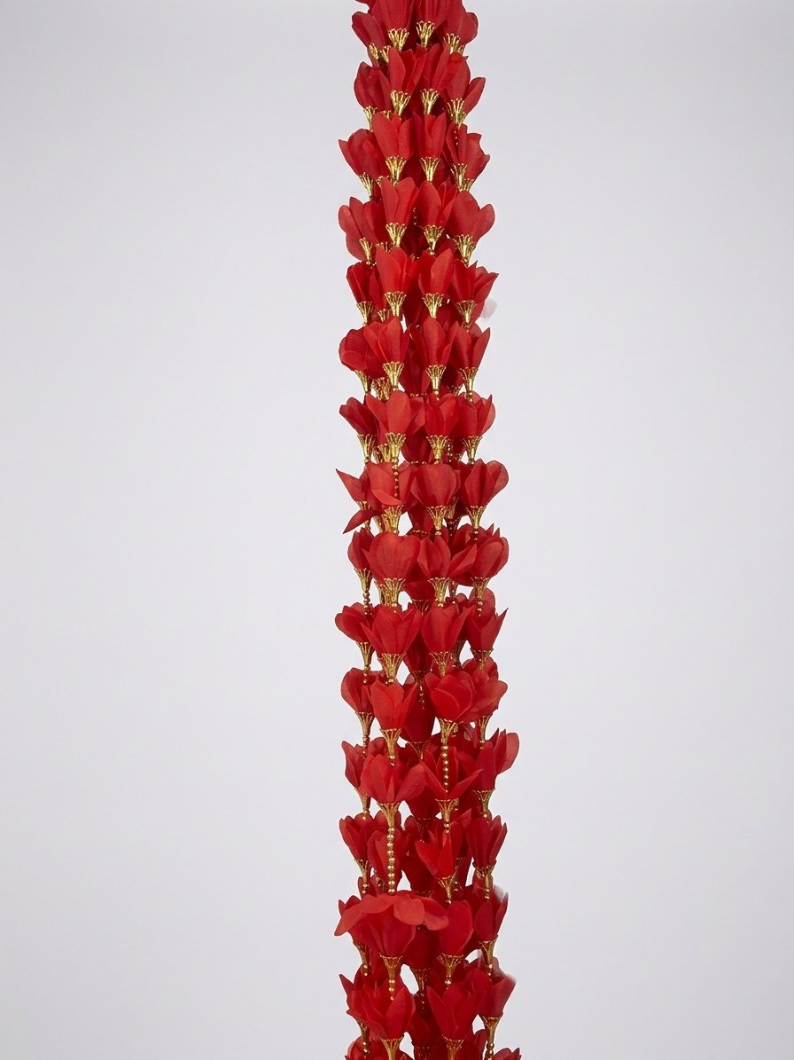 Red Artificial Flower Hanging Garland