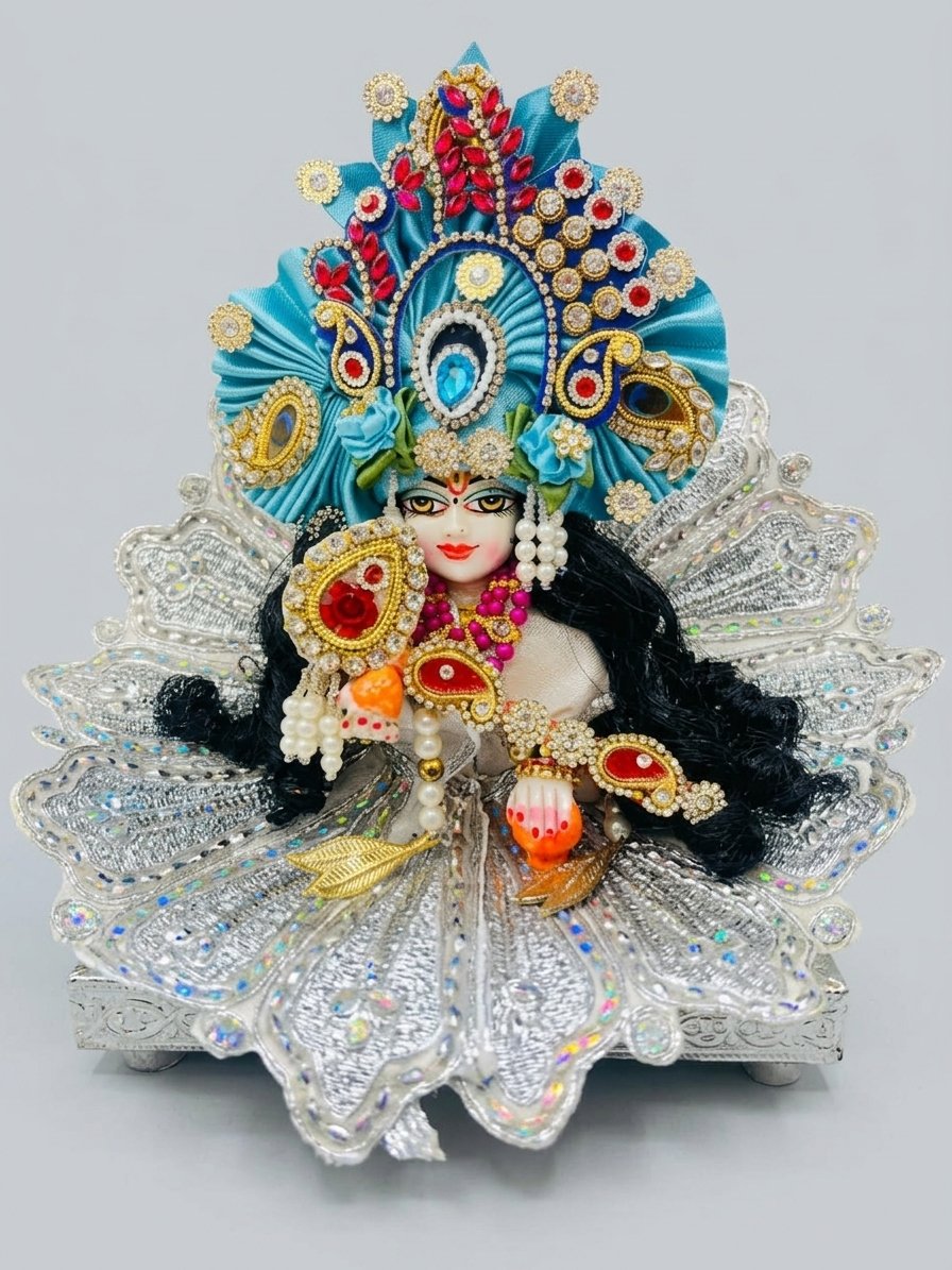 Decorated Radha Rani Pooja poshak size ( 0 to 6 no )