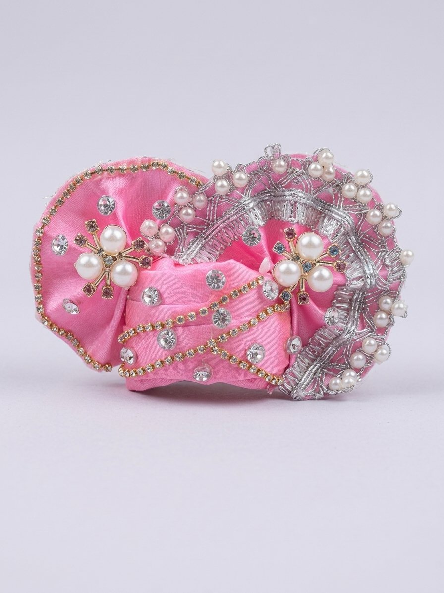 Pink Pagdi for Laddu Gopal free size ( 0 to 6 )