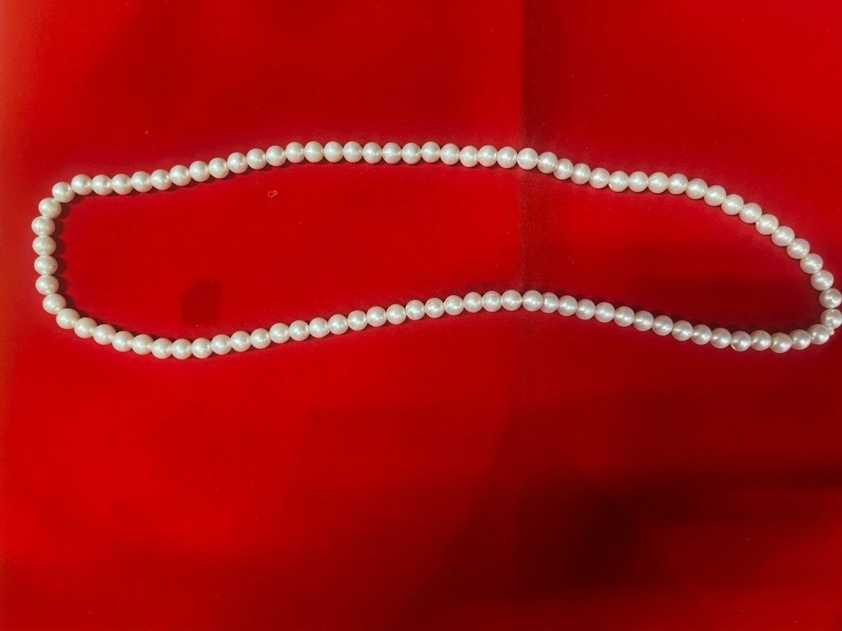 White Pearl Mala for God Idols