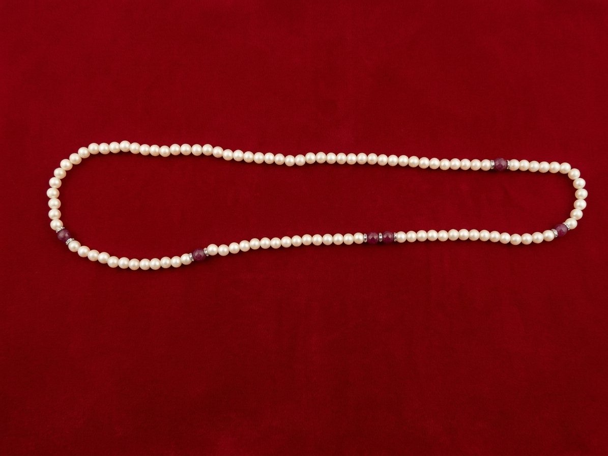 White Pearl Mala for God Idols