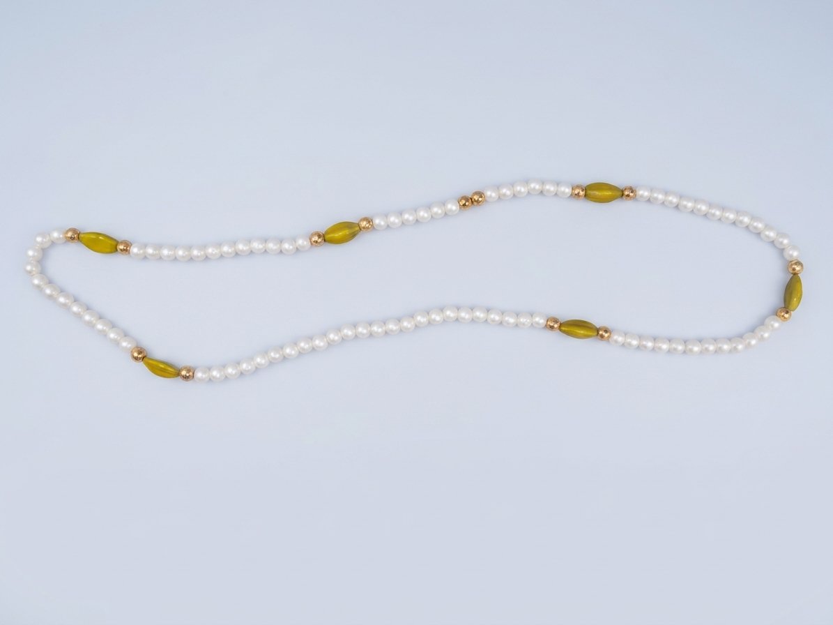 White Pearl Mala for God Idols