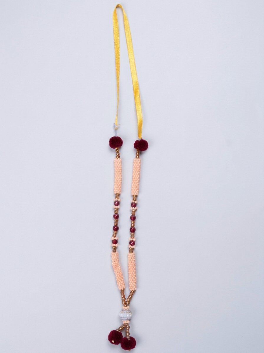 Pink Bead Mala for God Idols small size 6 inch
