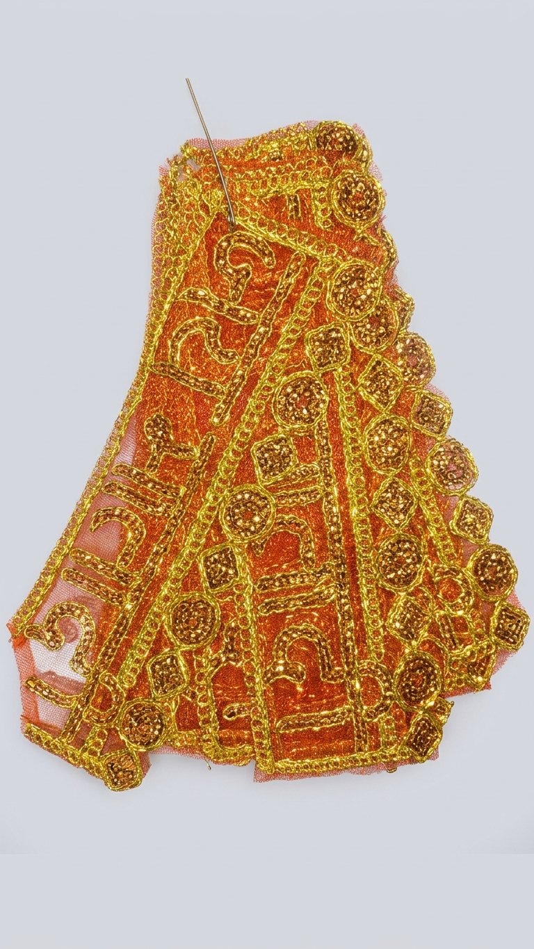 Orange and Gold Mata Rani Poshak