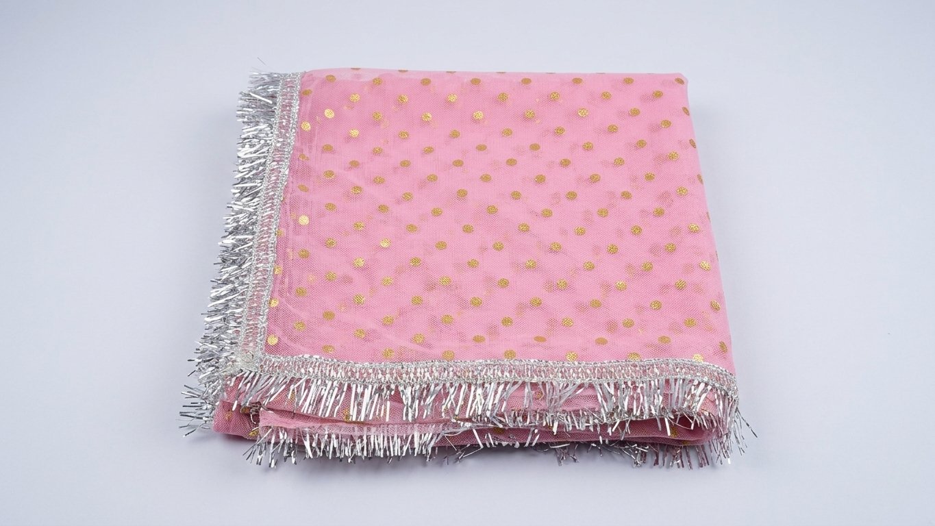 Colorful Pooja Chunri with Lace Border