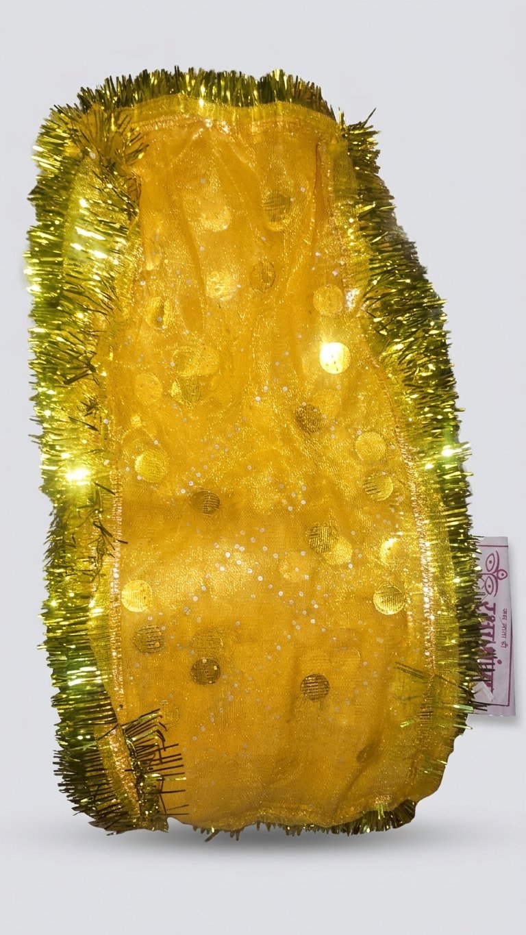 Yellow Pooja Chunri with Golden Lace