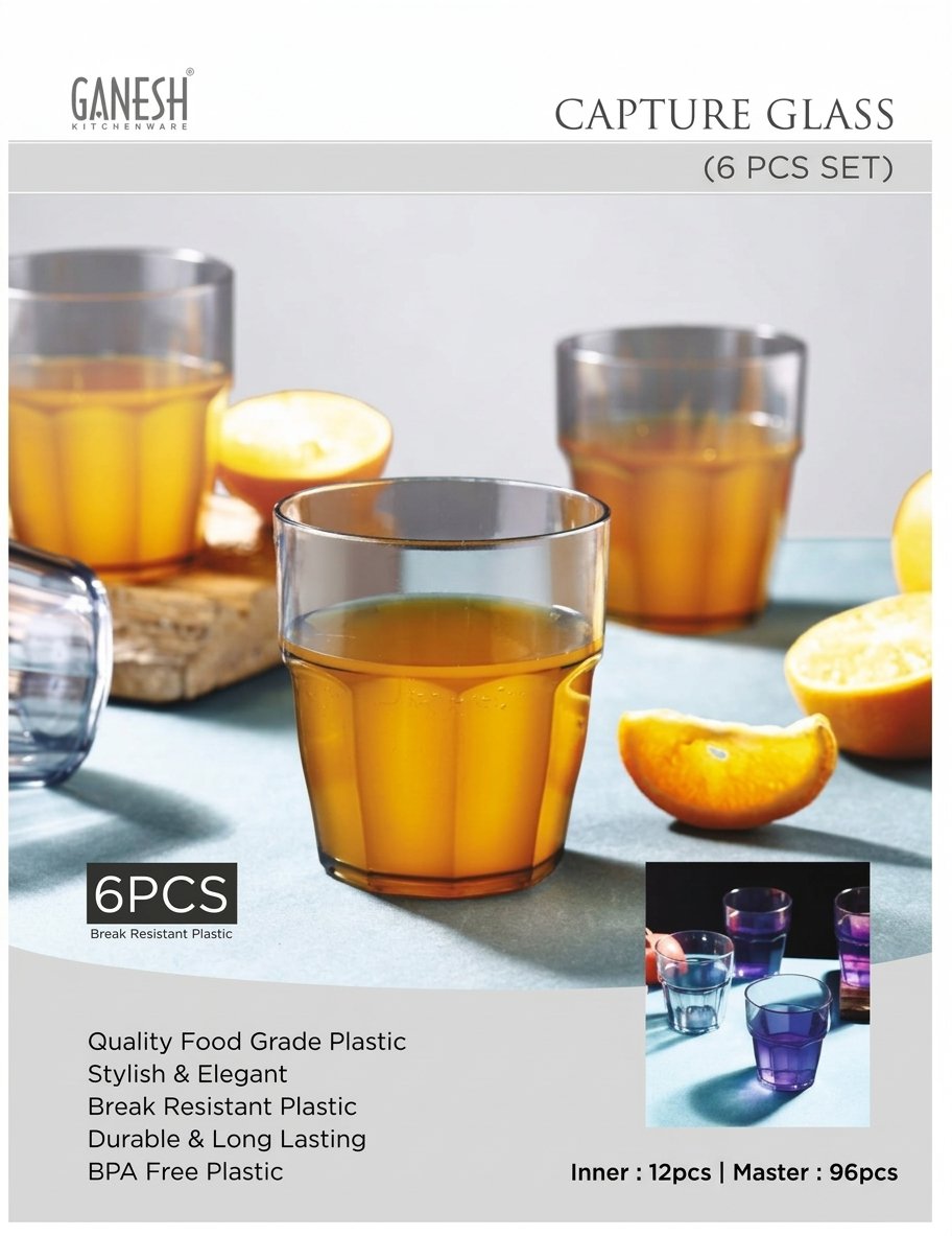 Ganesh Plastic Drinking Glass Set