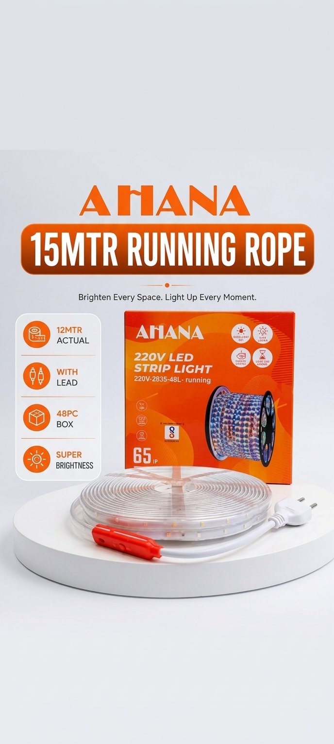 Ahana 220V LED Strip Light Roll