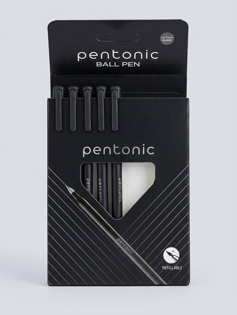 Pentonic Black Ball Pen Pack