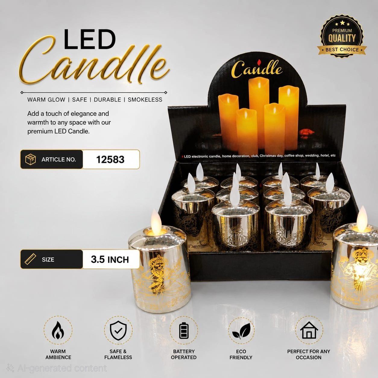Smokeless LED candle