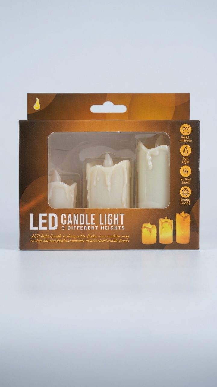 LED candle pack of 3