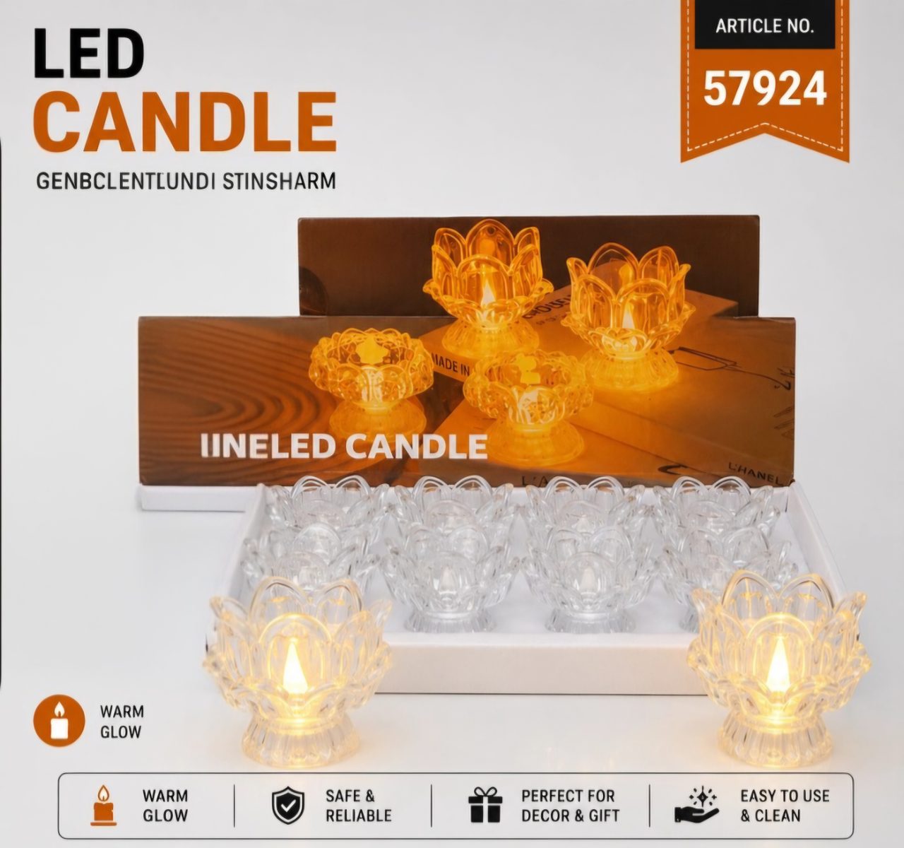 LED Lotus candel