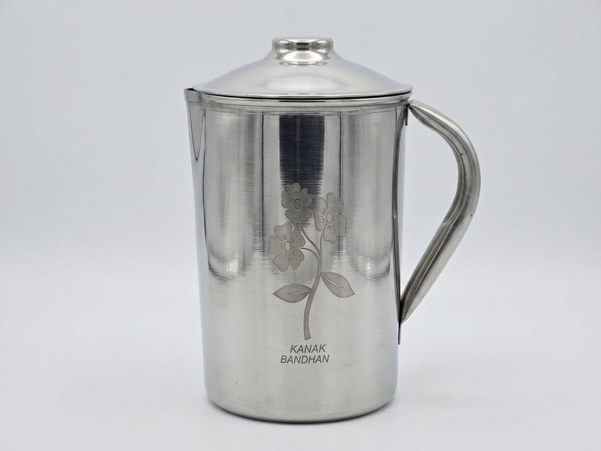 Stainless Steel Water Jug with Lid 1 L,400 gm