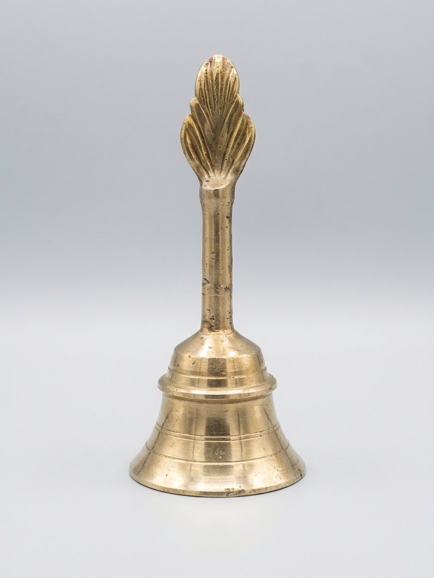 Brass Pooja Hand Bell  600 ,7.5 inch