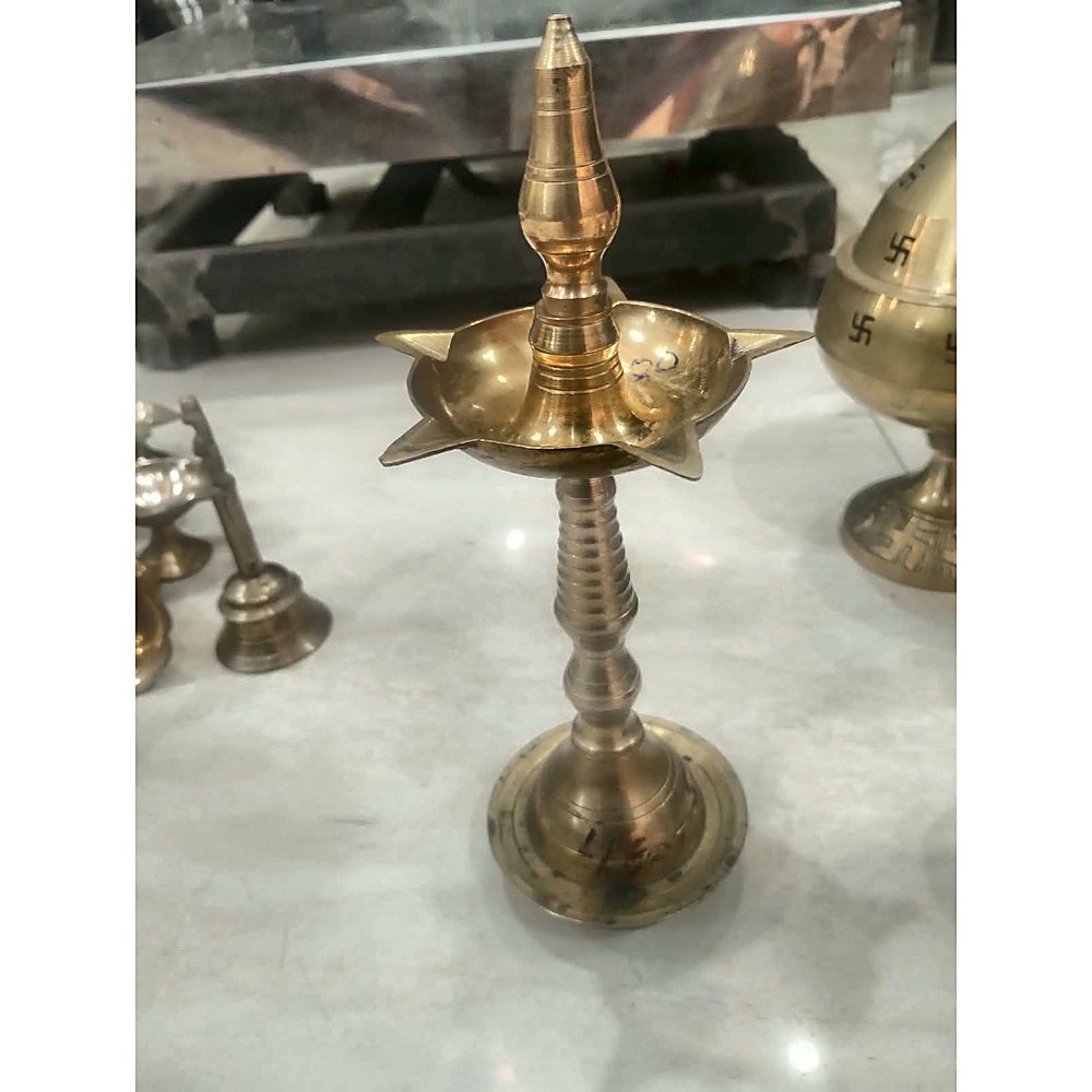 Brass Tall Deepak Stand,250gm,10inch