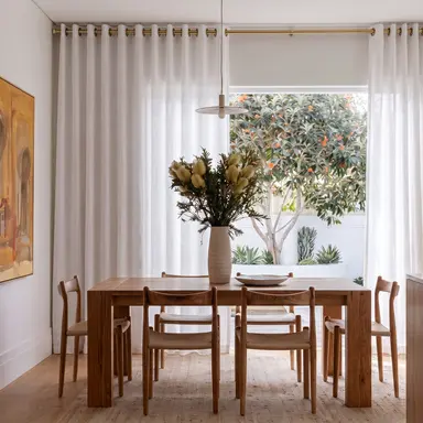 Off-White Linen Dining Room Curtains - Custom Headings - Unlined or with Cotton, Blockout, Thermal & Soundproof Lining