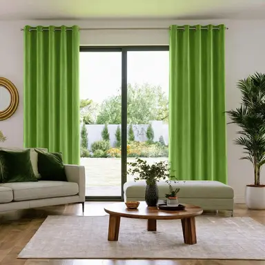 Extra-Long Light Green Velvet Curtains - Custom Headings - Unlined or with Thermal & Soundproof Lining
