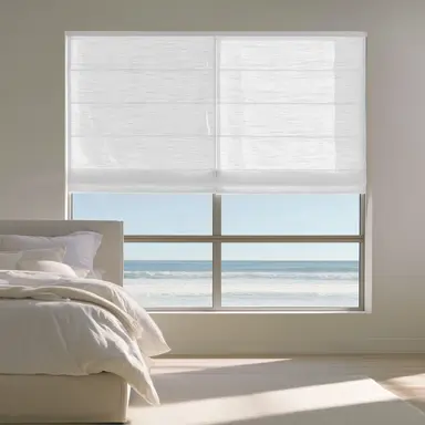 Off-White Cordless Linen Roman Blinds - Unlined, Cotton or Blackout Lining - Custom Sizes - In 24 Different Colours