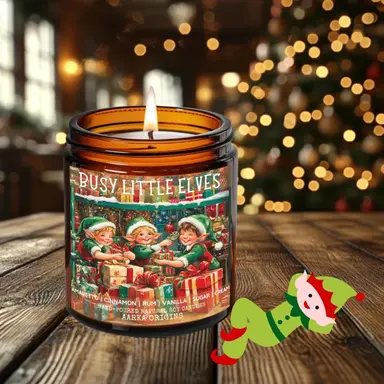 Busy Little Elves Soy Candle – Spiced Eggnog