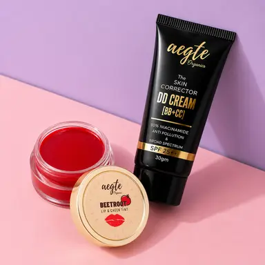 Kem Đa Năng Aegte Organics Skin Corrector DD Cream SPF 25++ & Son Kem Má Môi