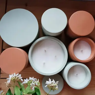 Hand-Poured Terracotta Citronella Candles in Reusable Terracotta Pot